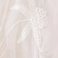 Trailing Floral Embroidery Ruana Wrap