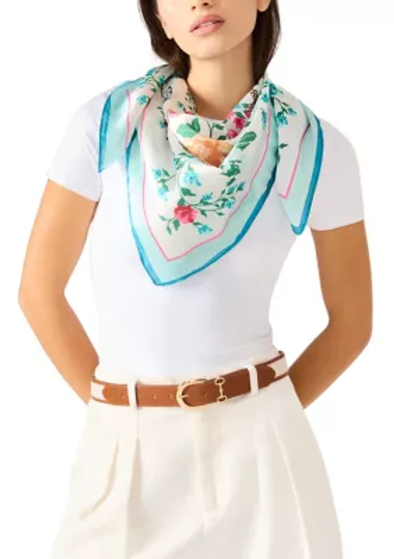 Butterfly Garden Square Scarf