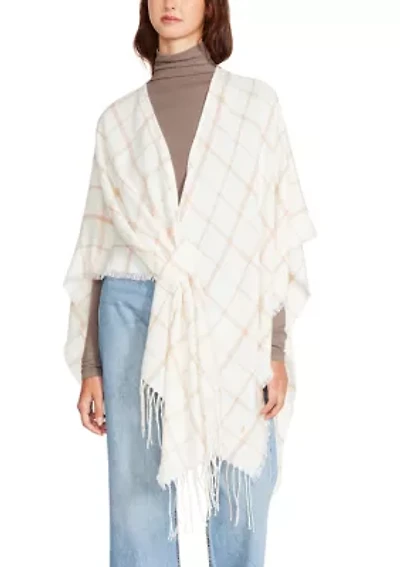 Women's Plaid Pull Through Ruana 