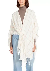 Women's Plaid Pull Through Ruana 