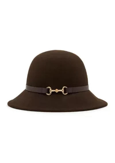 Horsebit Cloche Hat