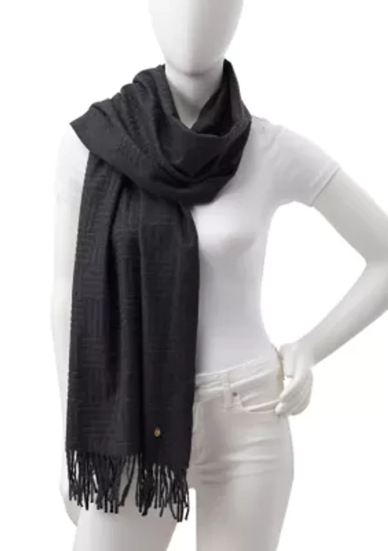 Embossed Basketweave Scarf