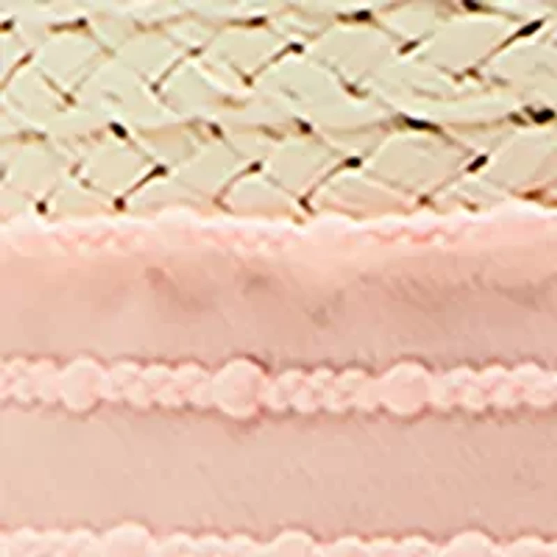 Slub Bow Straw Cloche Hat