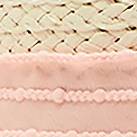 Slub Bow Straw Cloche Hat