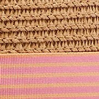 Preppy Stripe Band Straw Hat