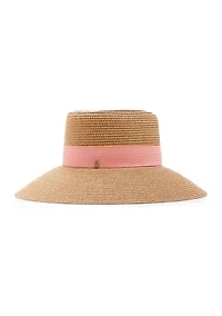 Preppy Stripe Band Straw Hat