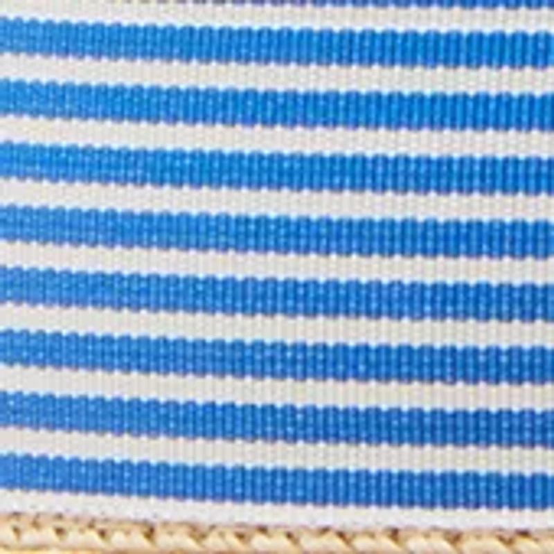 Preppy Stripe Band Straw Hat