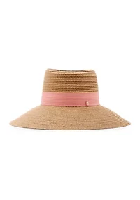 Preppy Stripe Band Straw Hat