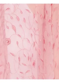 Trailing Floral Embroidery Ruana