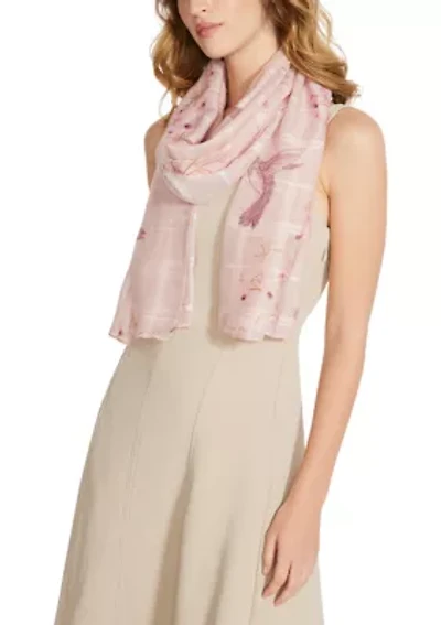 Hummingbird Bloom Oblong Scarf
