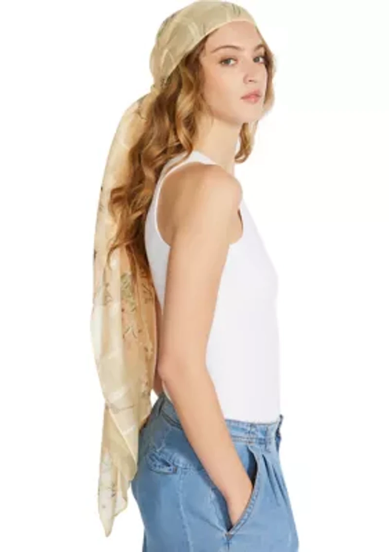 Hummingbird Bloom Oblong Scarf