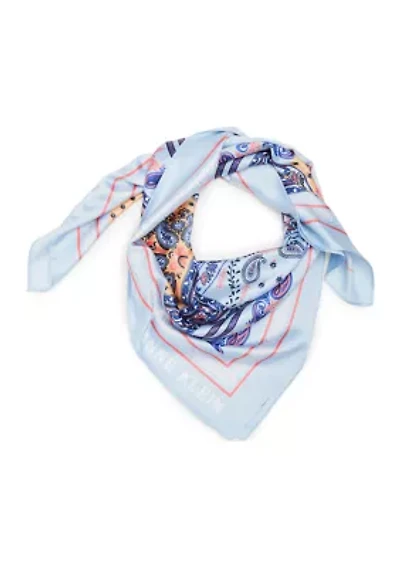 Patchwork Printed Satin Square Scarf