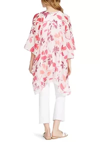 Women's Brushed Floral Ruana