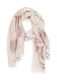 Digital Floral Printed Oblong Scarf