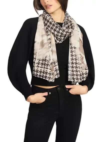 Blurred Floral Oblong Scarf
