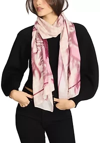 Blurred Floral Oblong Scarf