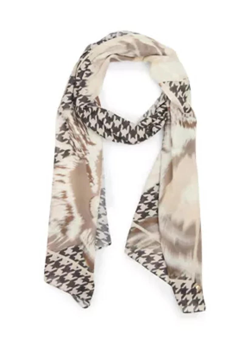 Blurred Floral Oblong Scarf
