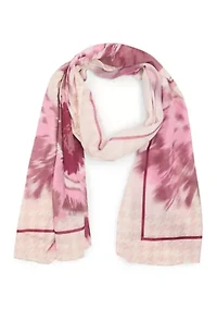 Blurred Floral Oblong Scarf