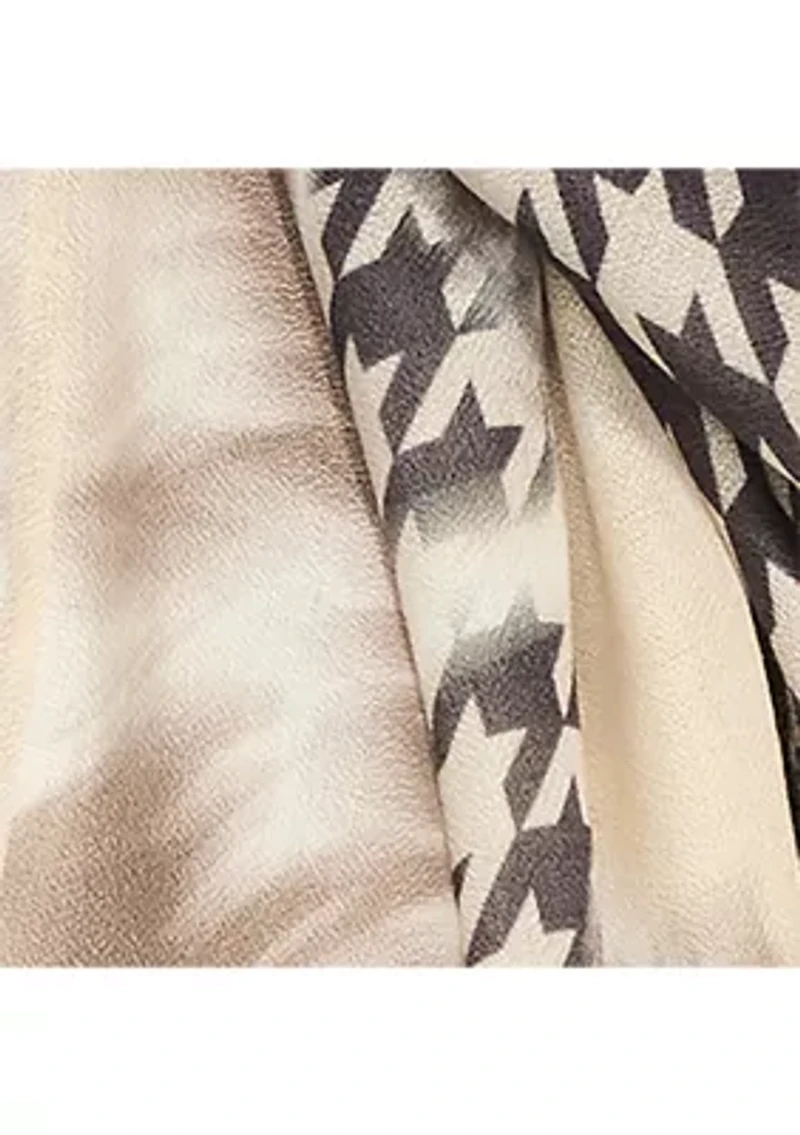 Blurred Floral Oblong Scarf