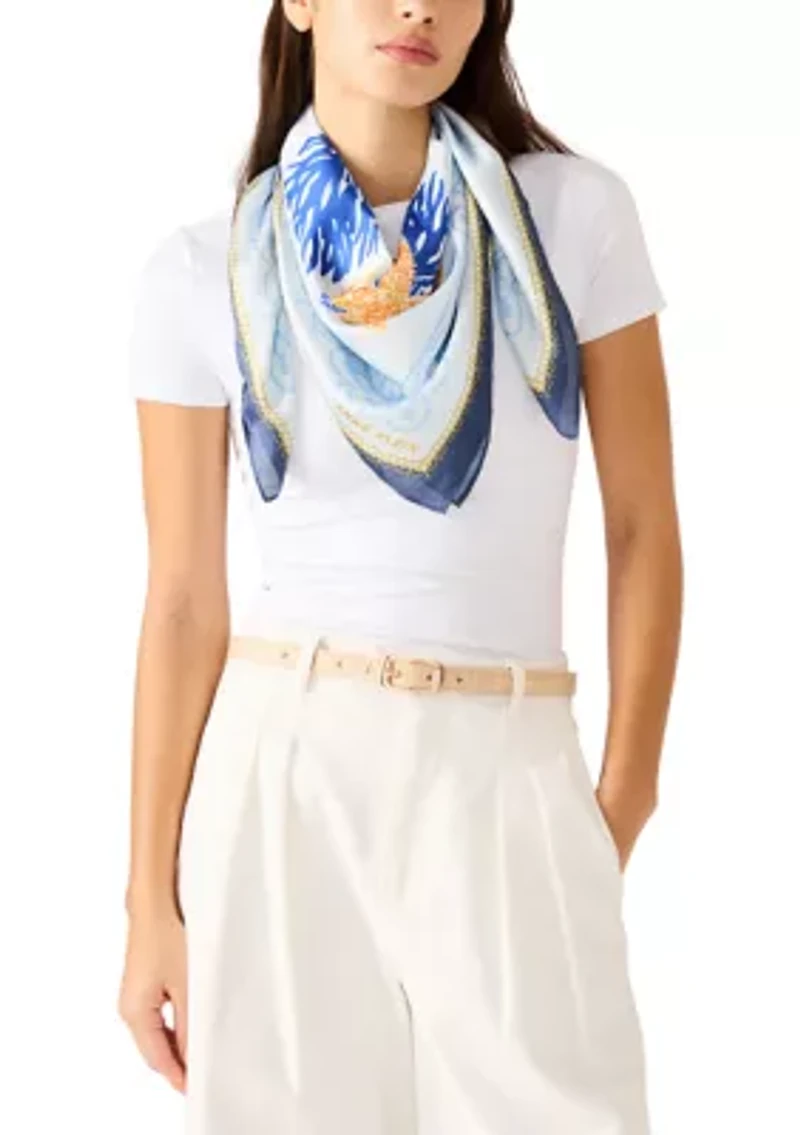 Mosaic Tile Starfish Square Scarf