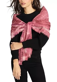 Plaid Oblong Scarf
