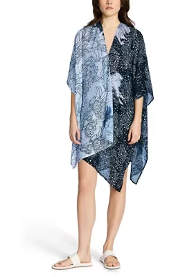 Women's Floral Foil Dotted Topper