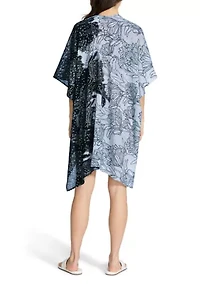 Women's Floral Foil Dotted Topper