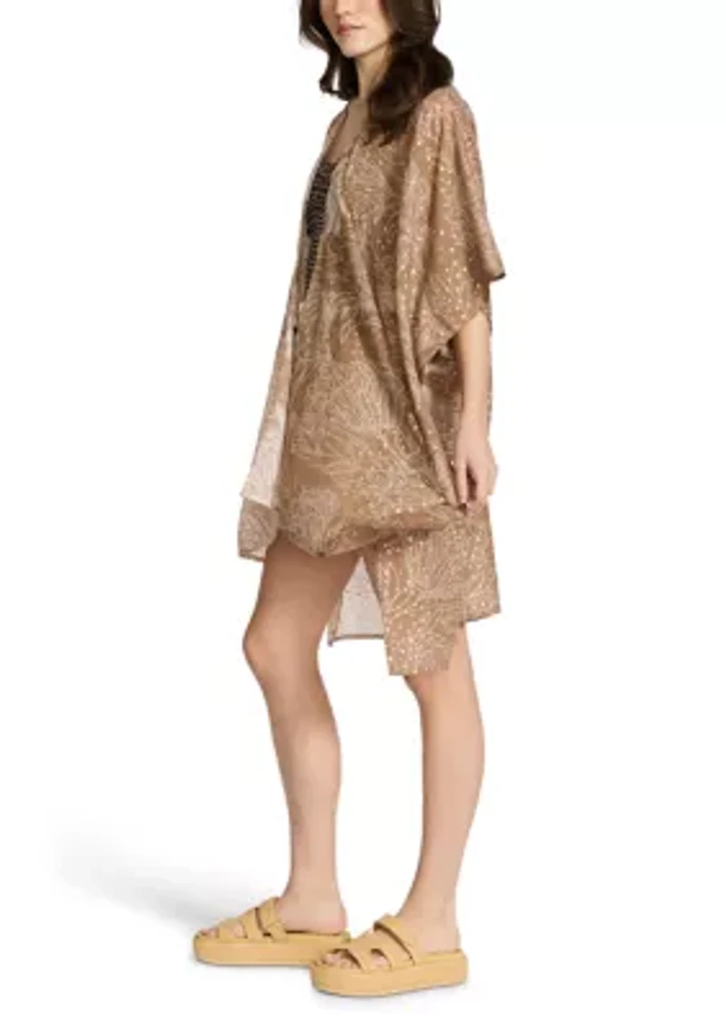 Women's Floral Foil Dotted Topper