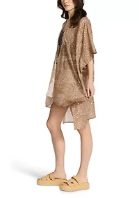 Women's Floral Foil Dotted Topper