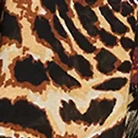 Floral Leopard Printed Oblong Scarf