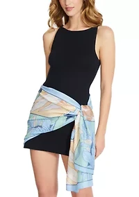 Picture Frame Floral Oblong Scarf