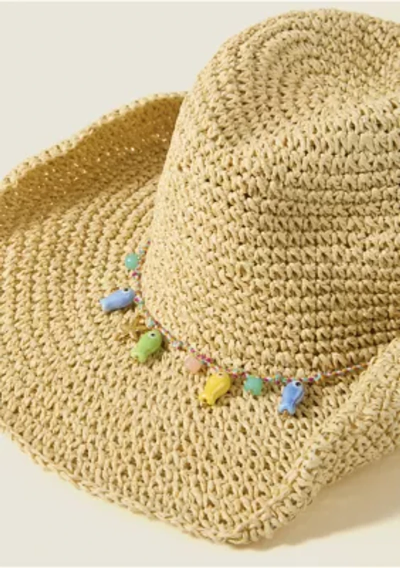 Sewing Down South x Crown & Ivy™ Straw Hat with Charms