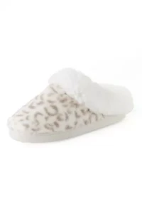 Women's Leopard Print Fur Clogs