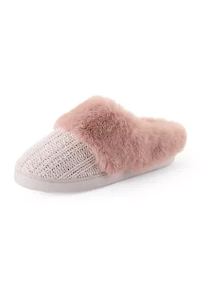 Chenille Texture Knit Clog Slippers