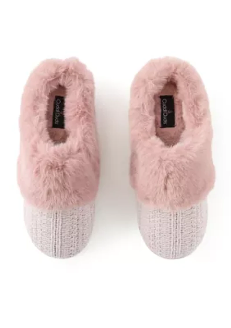 Chenille Texture Knit Clog Slippers