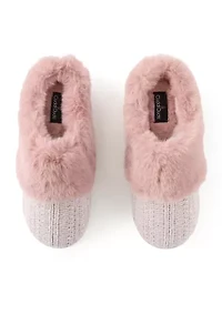 Chenille Texture Knit Clog Slippers