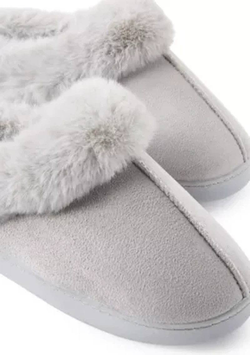 Microsuede Scuff Slippers