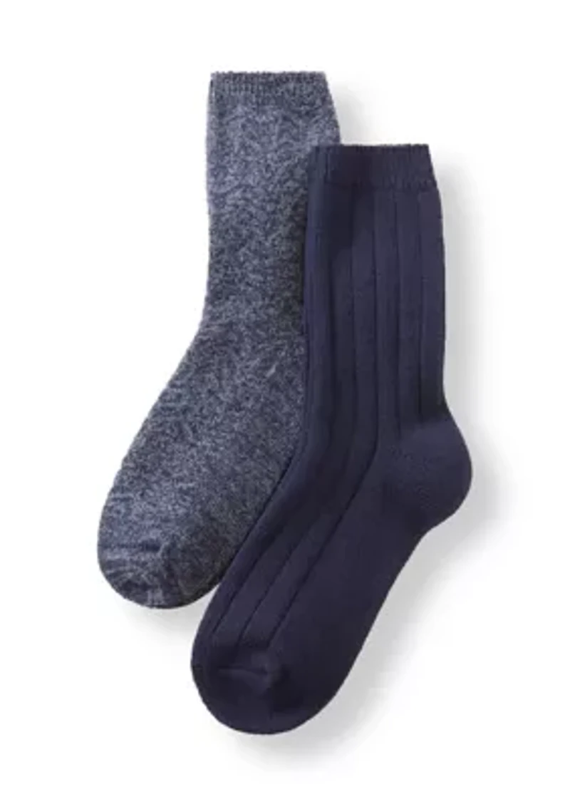 Women's Boot Textured Crew Socks Set