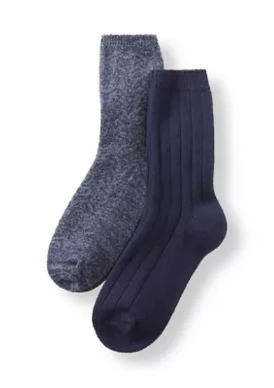 Women's Boot Textured Crew Socks Set