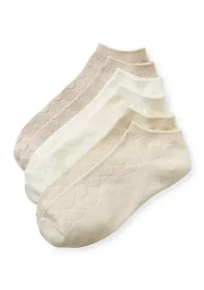 Tile Texture Lowcut Socks - 3 Pack