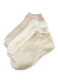 Tile Texture Lowcut Socks - 3 Pack