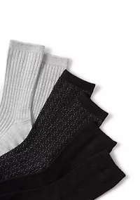 Midweight Birdseye Crew Socks - 3-Pack