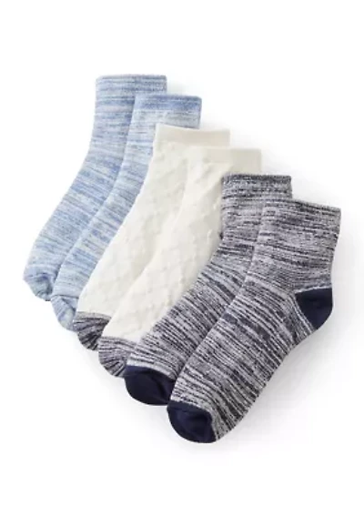 Women's Midweight Texture Anklet Socks 3-Pair Pack