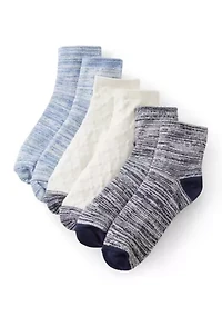 Women's Midweight Texture Anklet Socks 3-Pair Pack