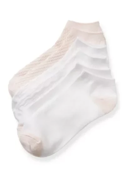 Diagonal Rib Texture Lowcut Socks - 3 Pack