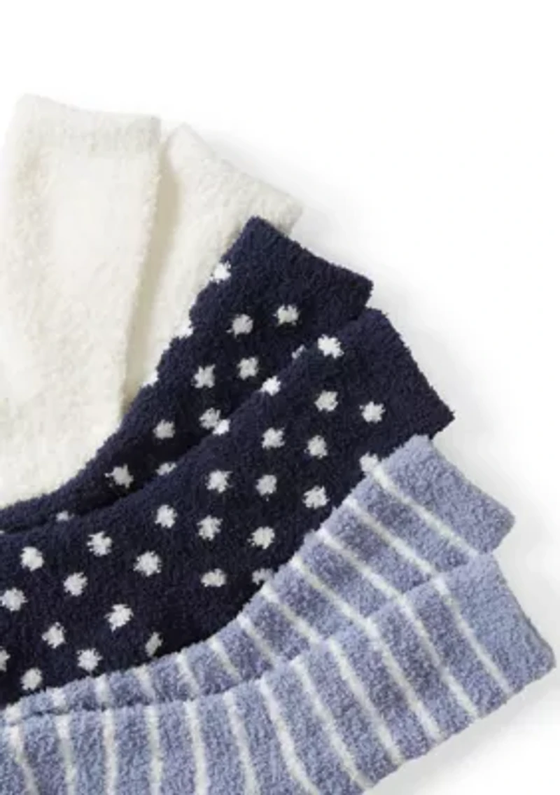 Cozy Stripes Crew Socks - 3-Pack