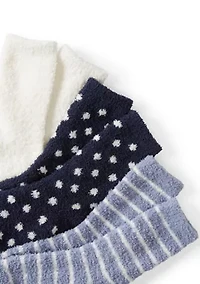Cozy Stripes Crew Socks - 3-Pack