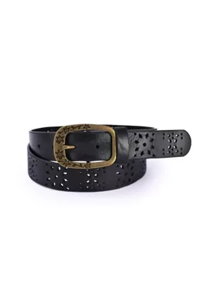 Blooming Crocus Leather Belt