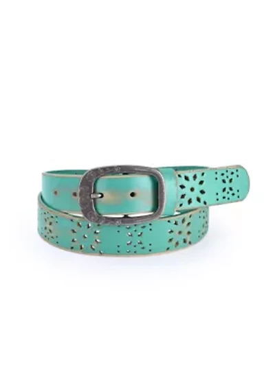 Blooming Crocus Leather Belt