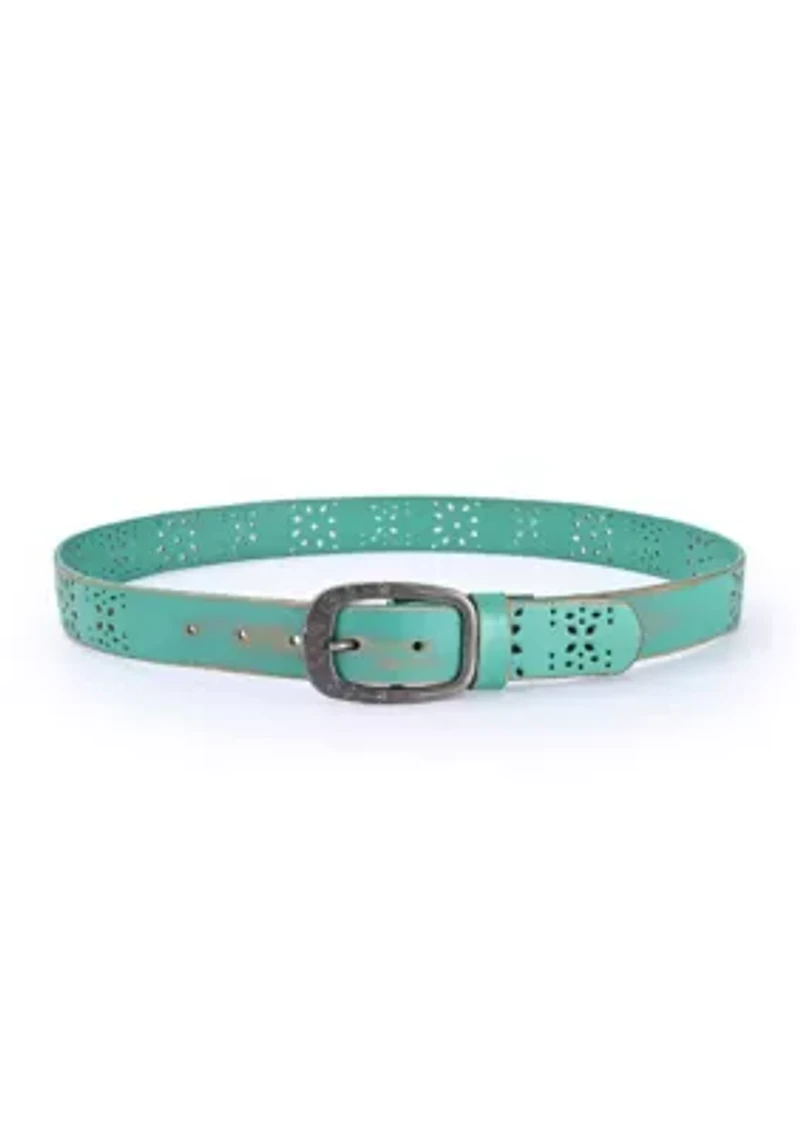 Blooming Crocus Leather Belt